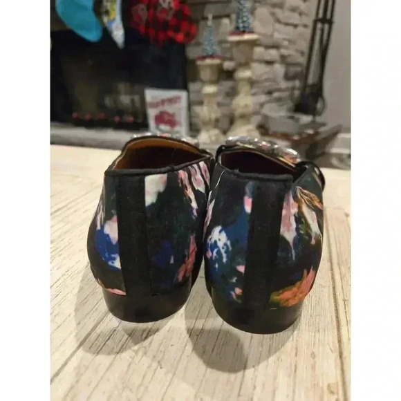 Seychelles Women's Floral Loafers 10 Multicolor Rhinestone Accent Cottagecore - Picture 8 of 12